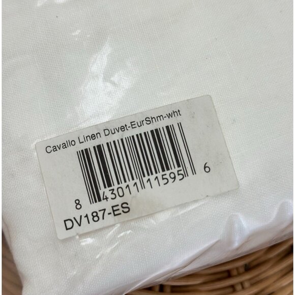 NEW Serena & Lily Cavallo Linen Euro Pillow Sham-White
